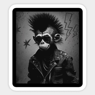 Punk monkey Sticker